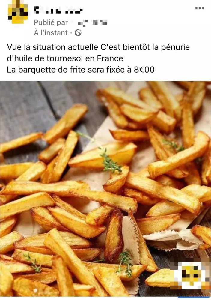 Témoignage d'un restaurateur : « La barquette de frites va bientôt passer à  8 euros » – Free Dom